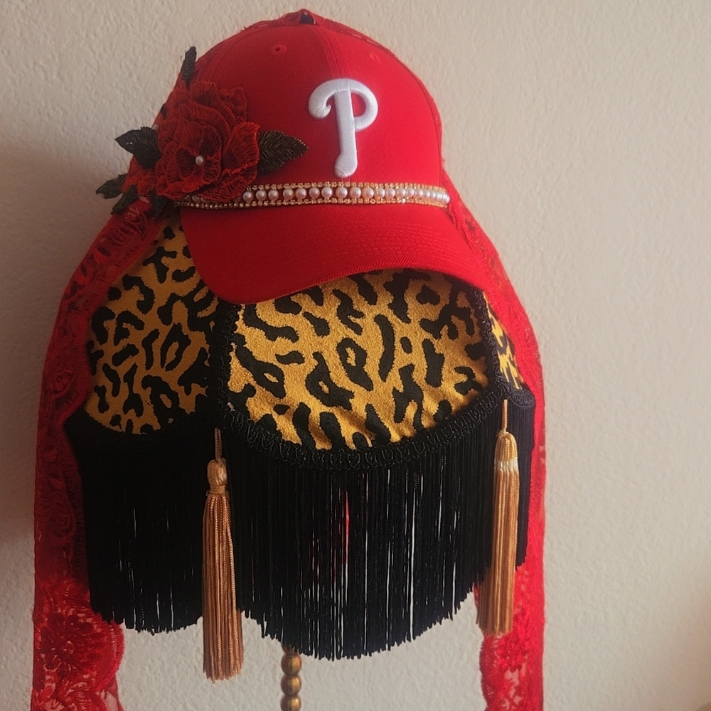 Philly Embellished Cap with Floral Design